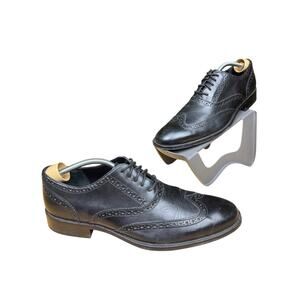 Cole Haan Williams Shoe Wingtip Oxford Dress Leather Shoes Black C12209 Mens 11